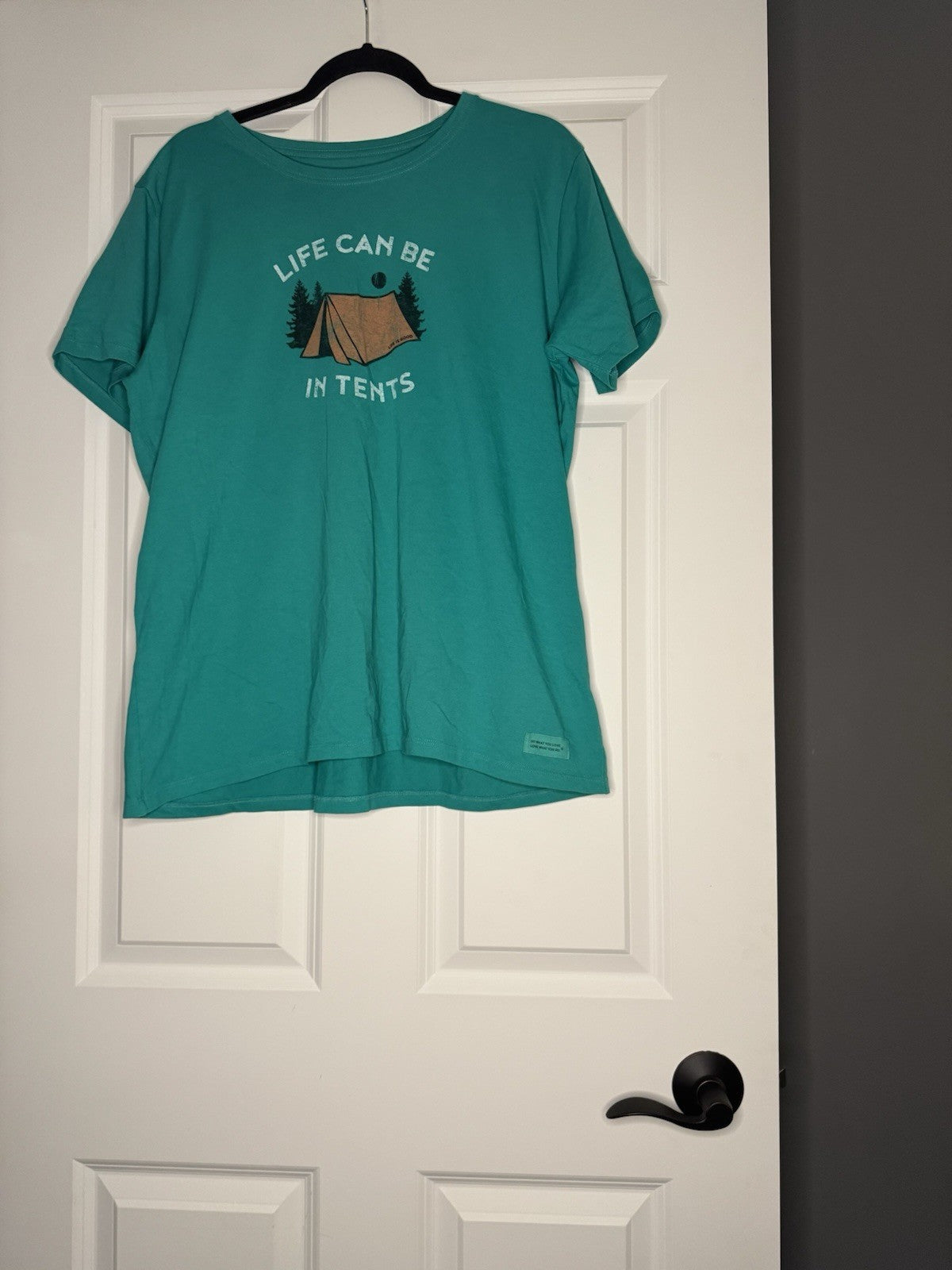 Life Is Good Xl T Shirt Life Can Be In Tents Green W Multi