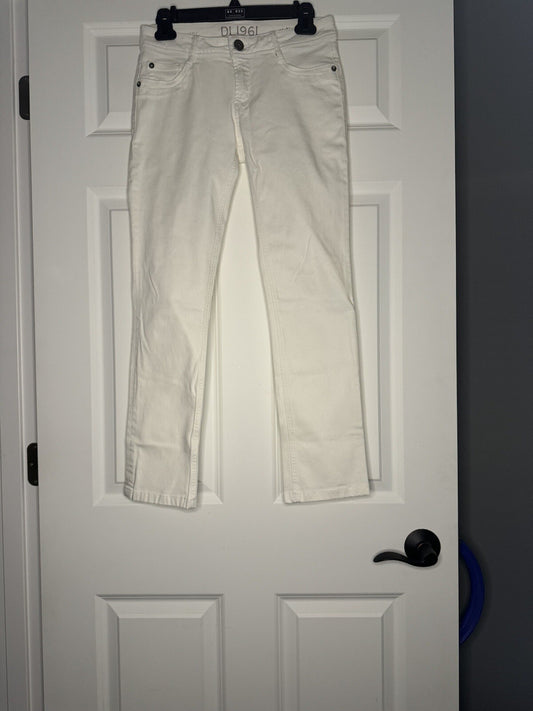 Dl1961 High Rise Cropped Jeans Off White Size 26 