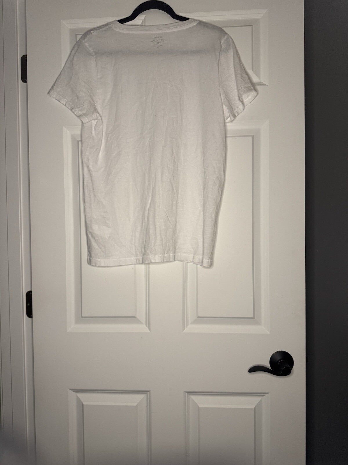 J Crew Slub Cotton Tee V Neck Xl White Nwt 