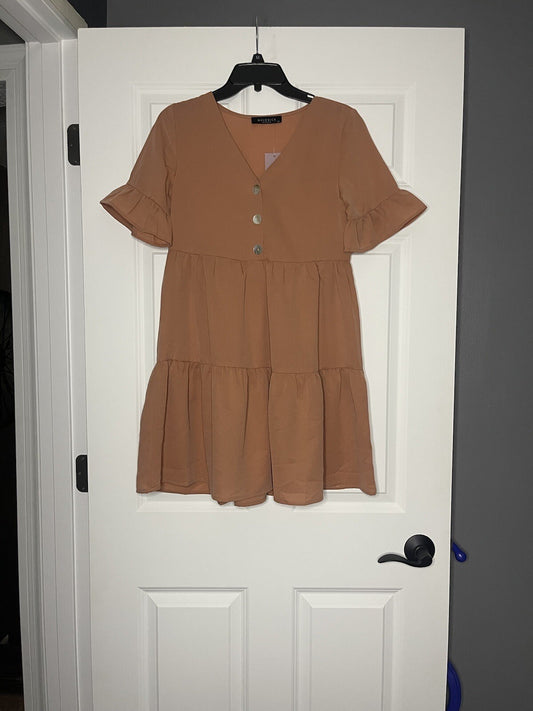 Maverick the collection short sleeve dress xs mauve nwt