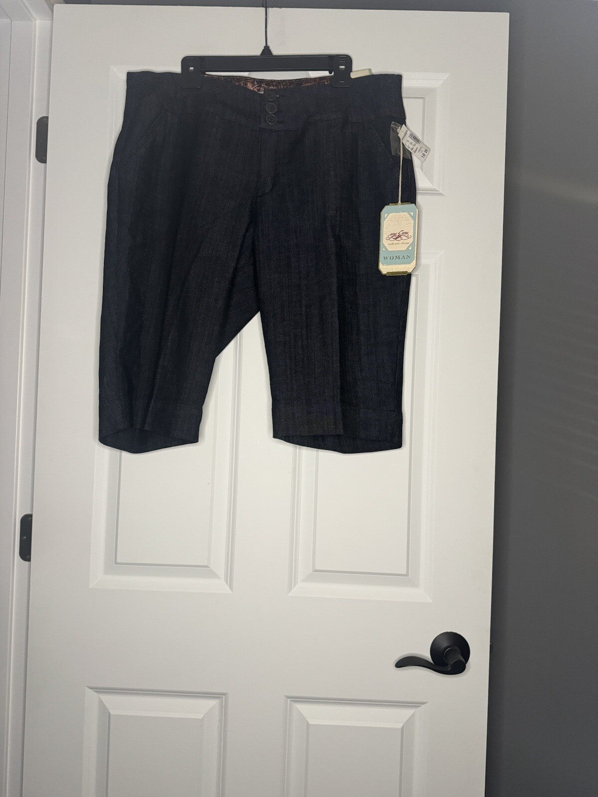 One 5 One Denim Knee Length Shorts Size 18w Blue Nwt 