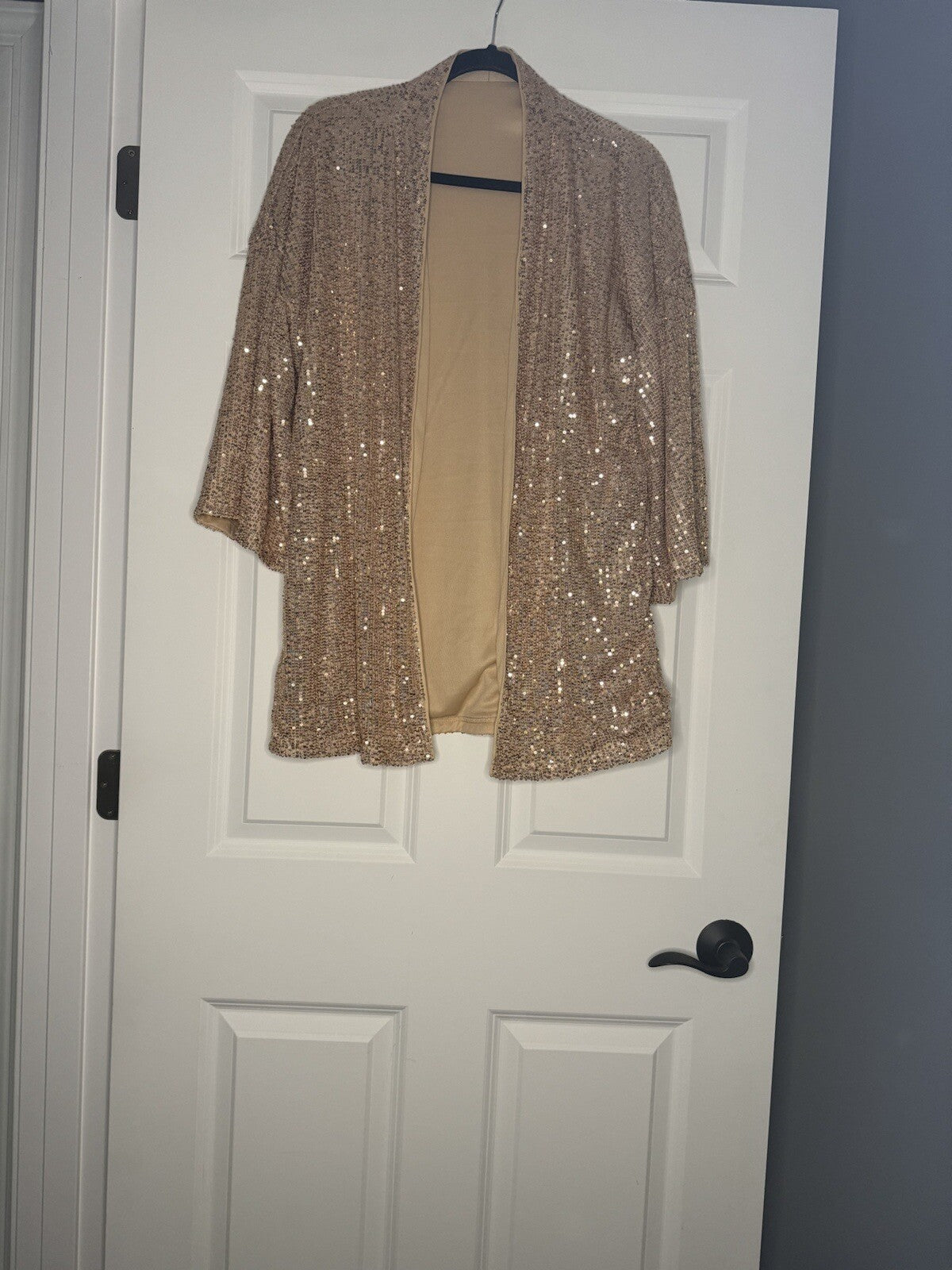 Unbranded Can This Be Cardigan Gold Sequins One Size Nwt 