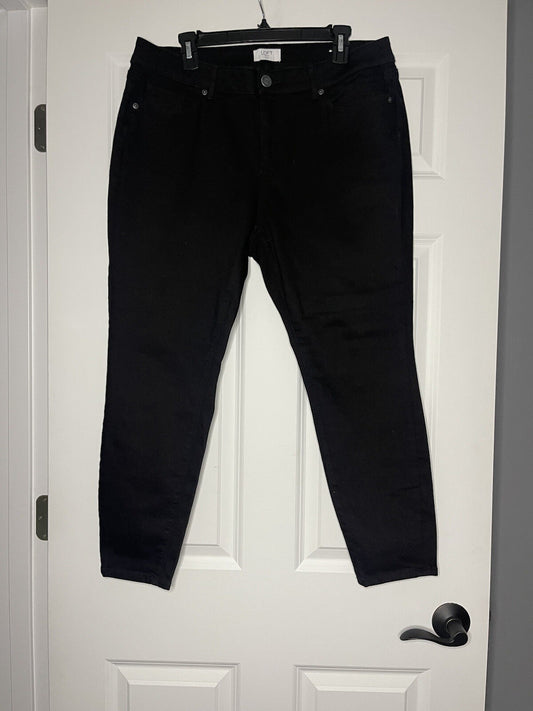 Ann Taylor curvy skinny 14 petite black jeans