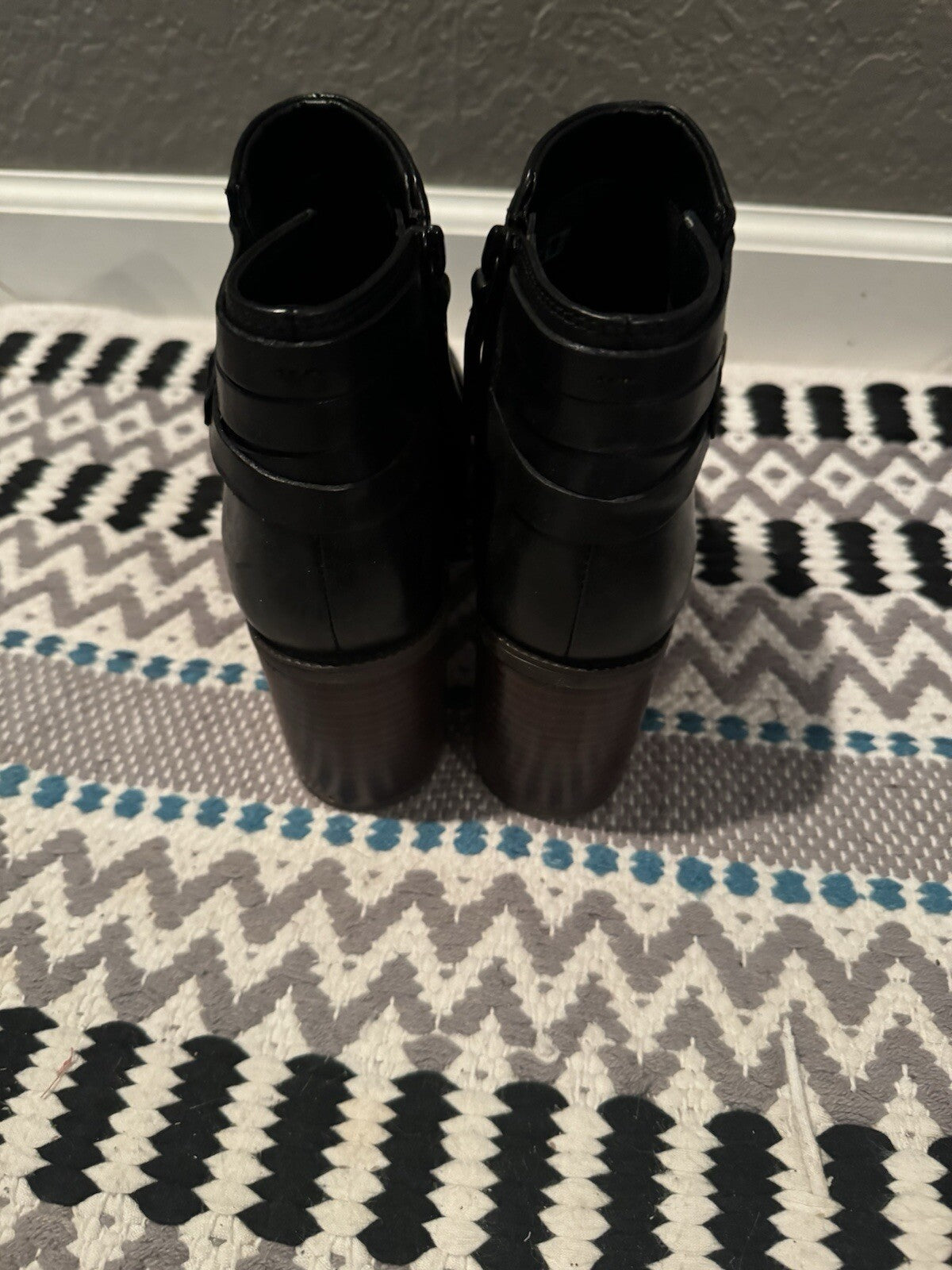 Clark’s Malvet Maria Black Leather Boots Size 9 Excellent Condition 