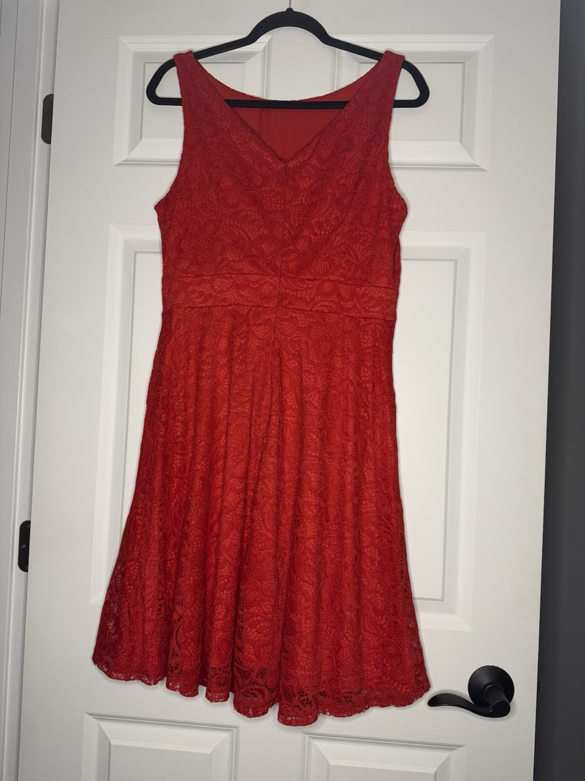 Bbonline Sleeveless Dress Xl Red Lace 