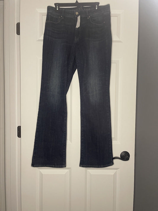 White House Black Market Midrise Bootcut Jeans 12 Dark Wash Nwt $90