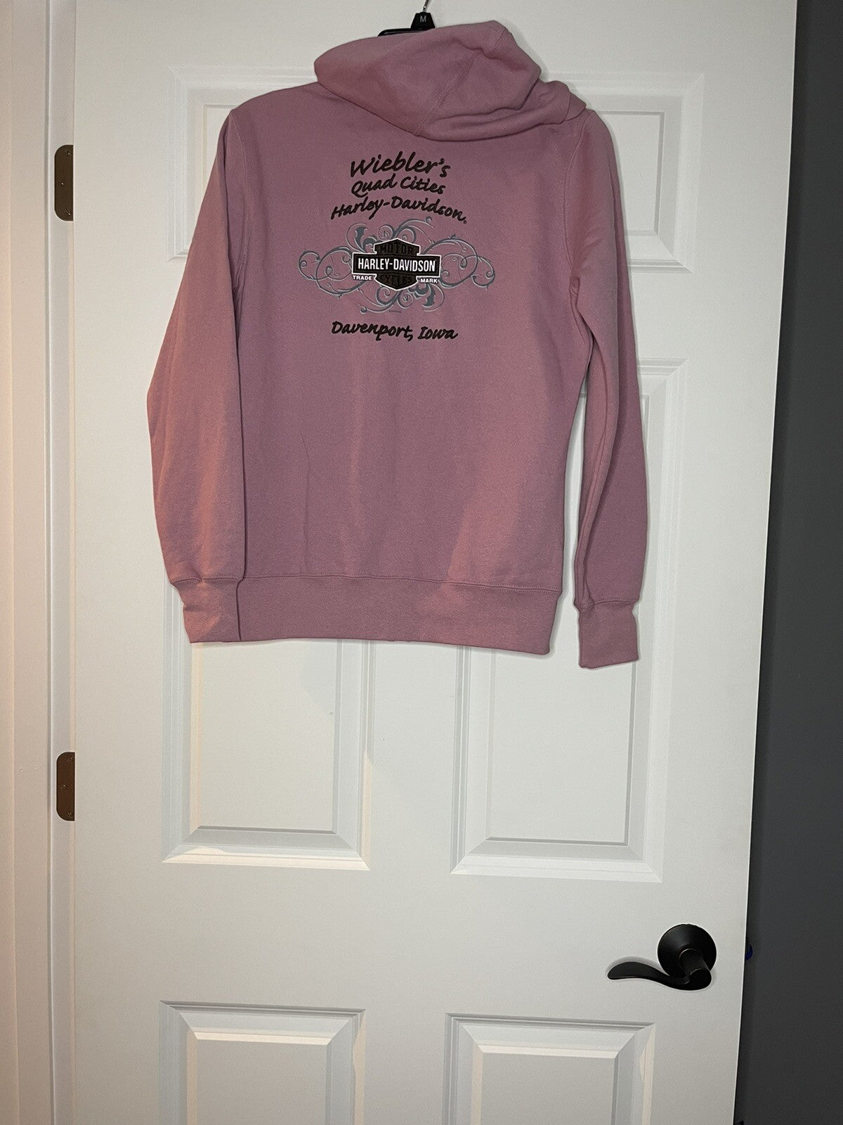 Harley Davidson wieblers davenport full zip up hoodie small mauve NWT