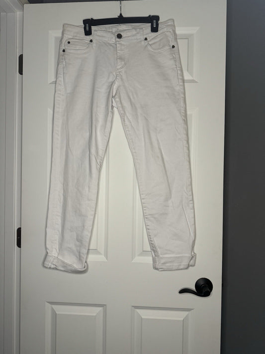Kut From Kloth Diana Skinny Jeans White Size 12 