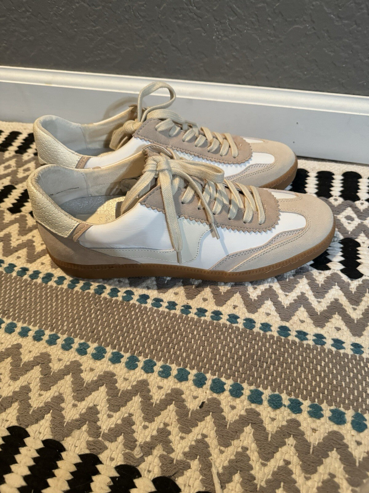 Dolce Vita Ivory Multi Nylon Sneakers Size 10 New In Box 139