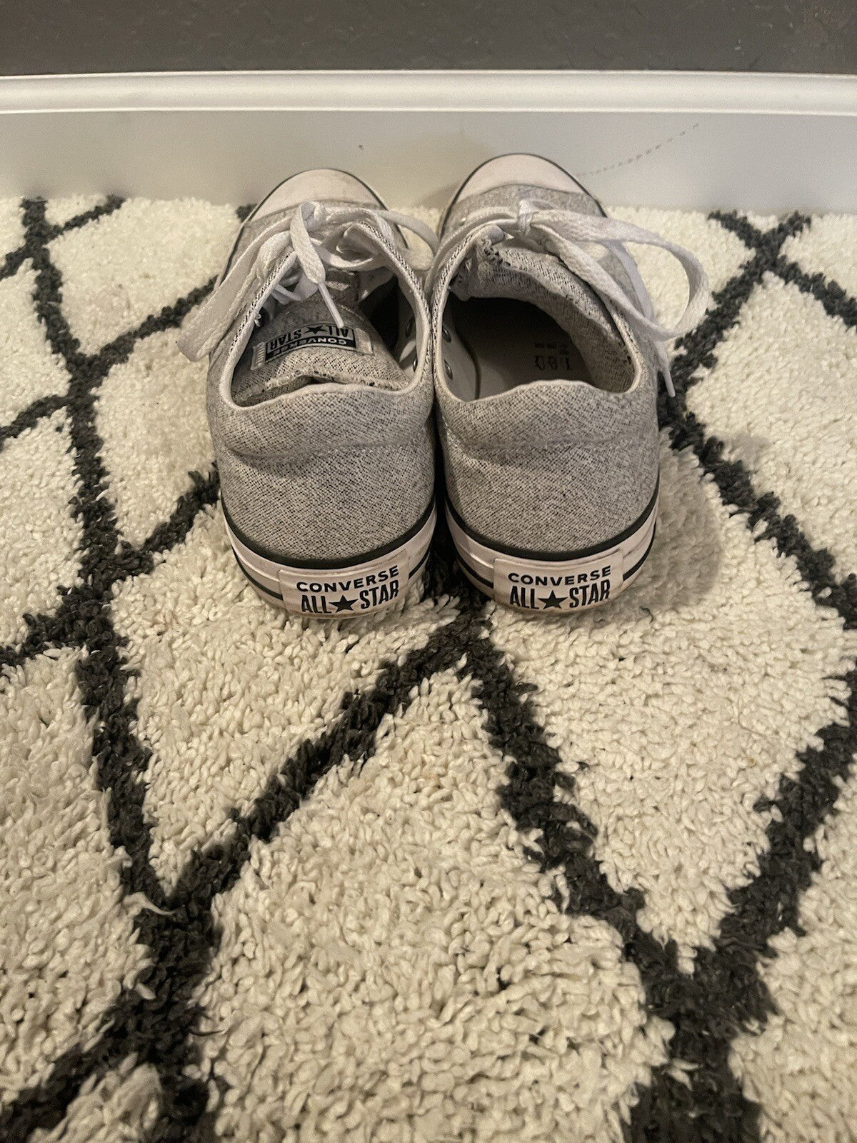 Converse all star sneakers black gray white mix size 10
