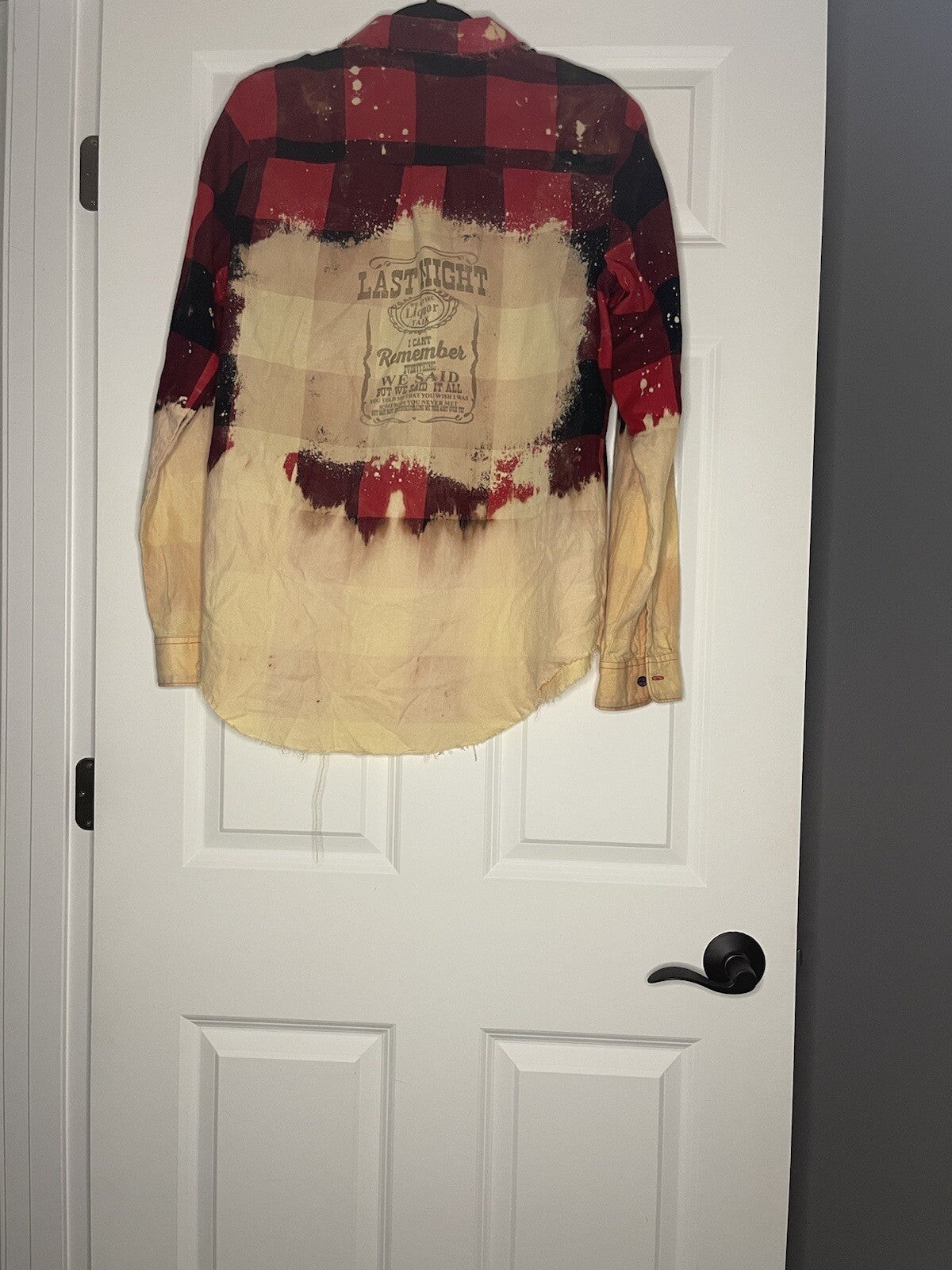 Morgan Wallen Bleach Distressed Button Down Large Tall 