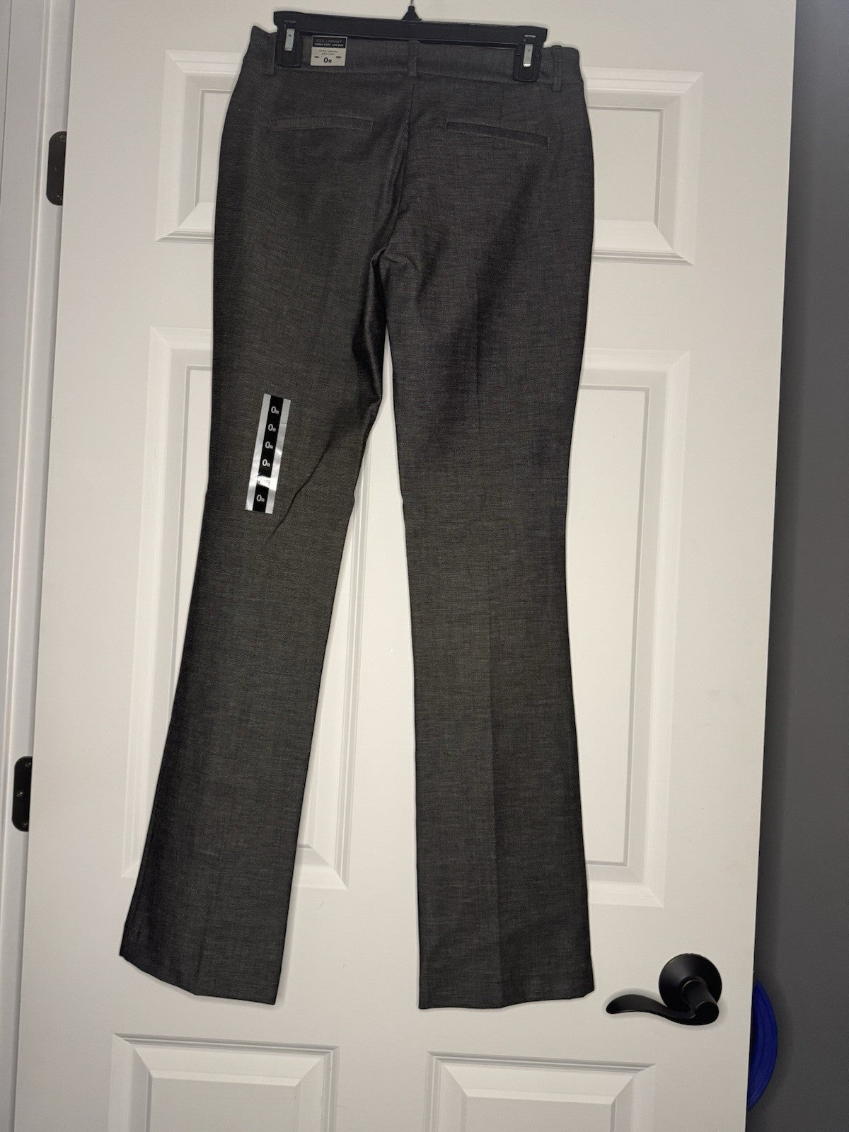 Express Columnist Barely Boot Slacks Low Rise 0 Regular Gray Black Mix Nwt 79