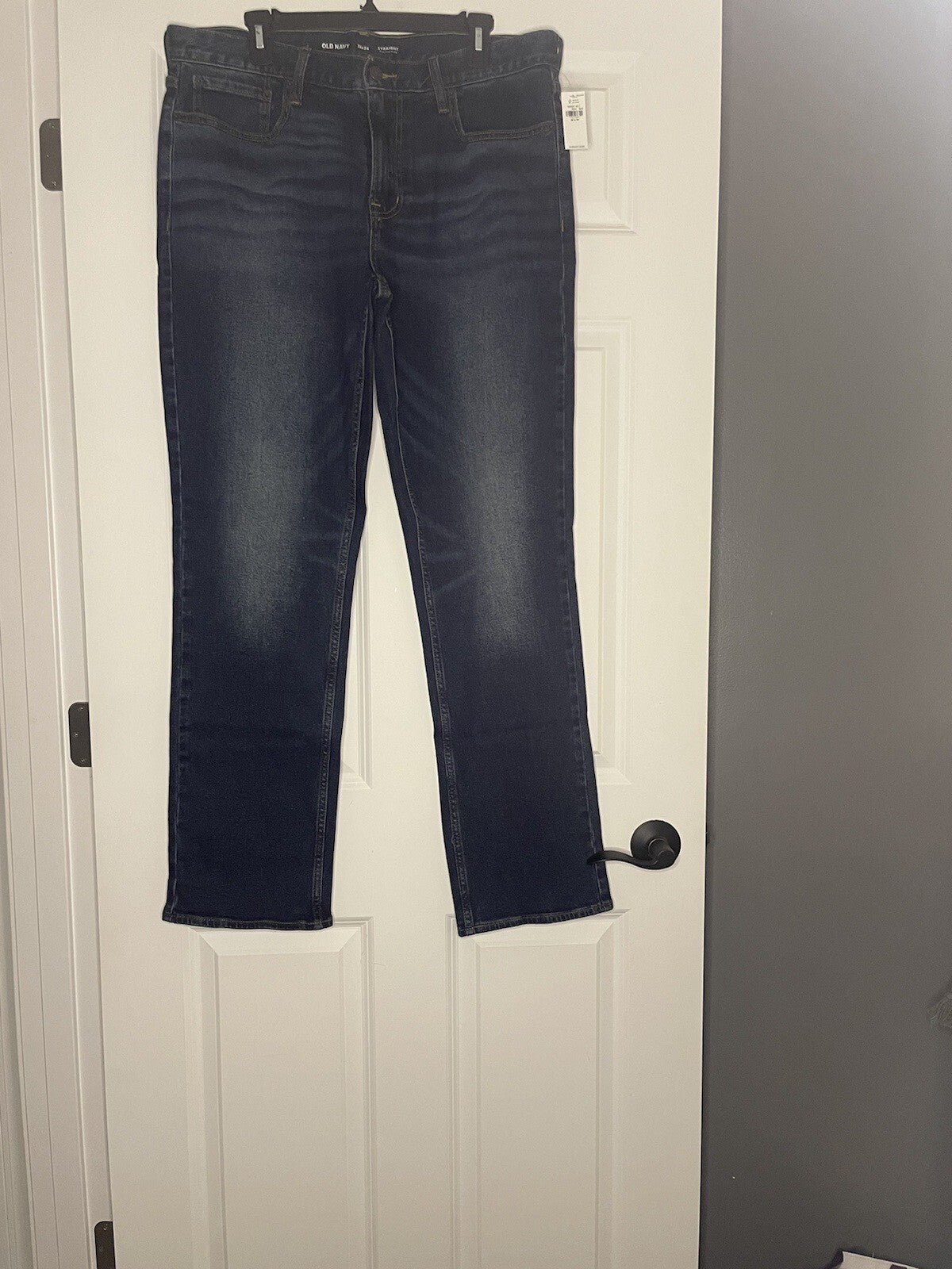 Old Navy Mens Jeans 36x34 Straight Built In Flex Dark Wash Nwt 