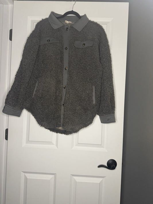 Bibi Shacket Large Gray 