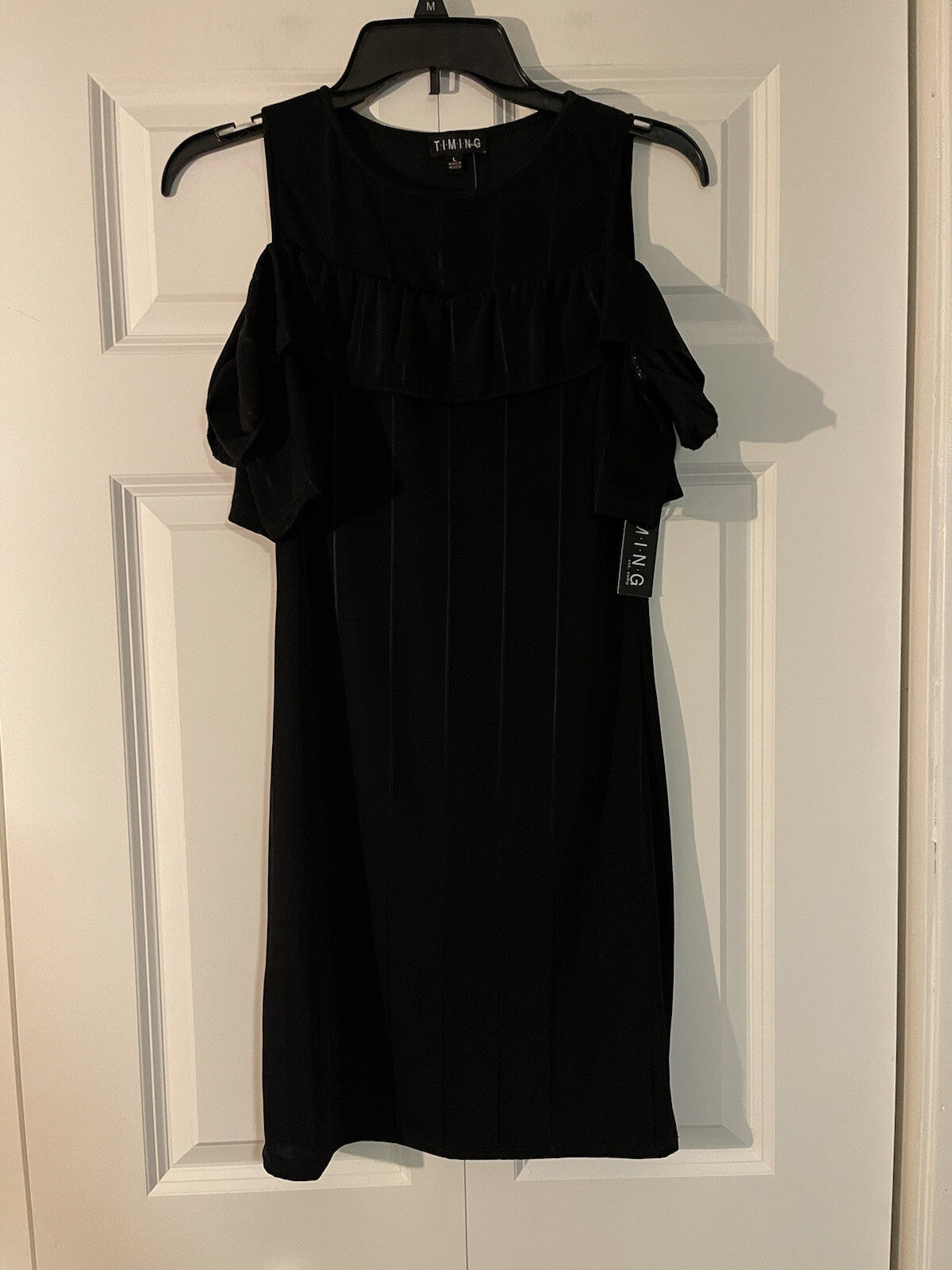 Timing dress large black nwt 