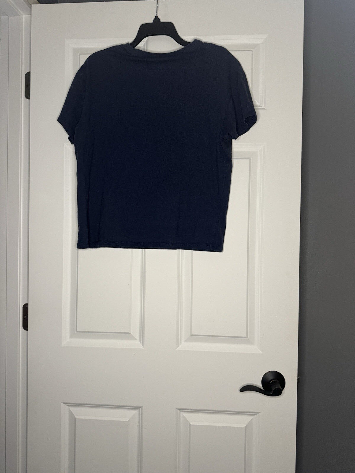 Modish Rebel Short Sleeve Top Medium Mesh Cut Out Chest Blue W Multi Color