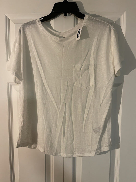Old Navy short sleeve t-shirt with pocket medium white nwt