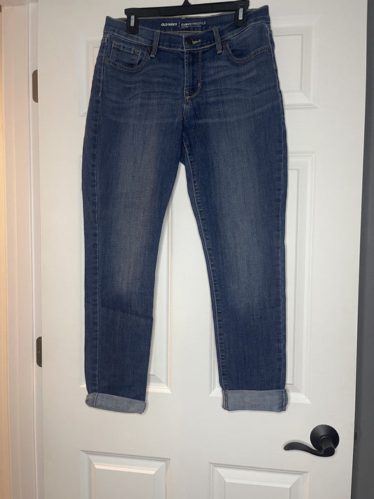 Old Navy Curvy Mid Rise Blue Jeans Size 8 