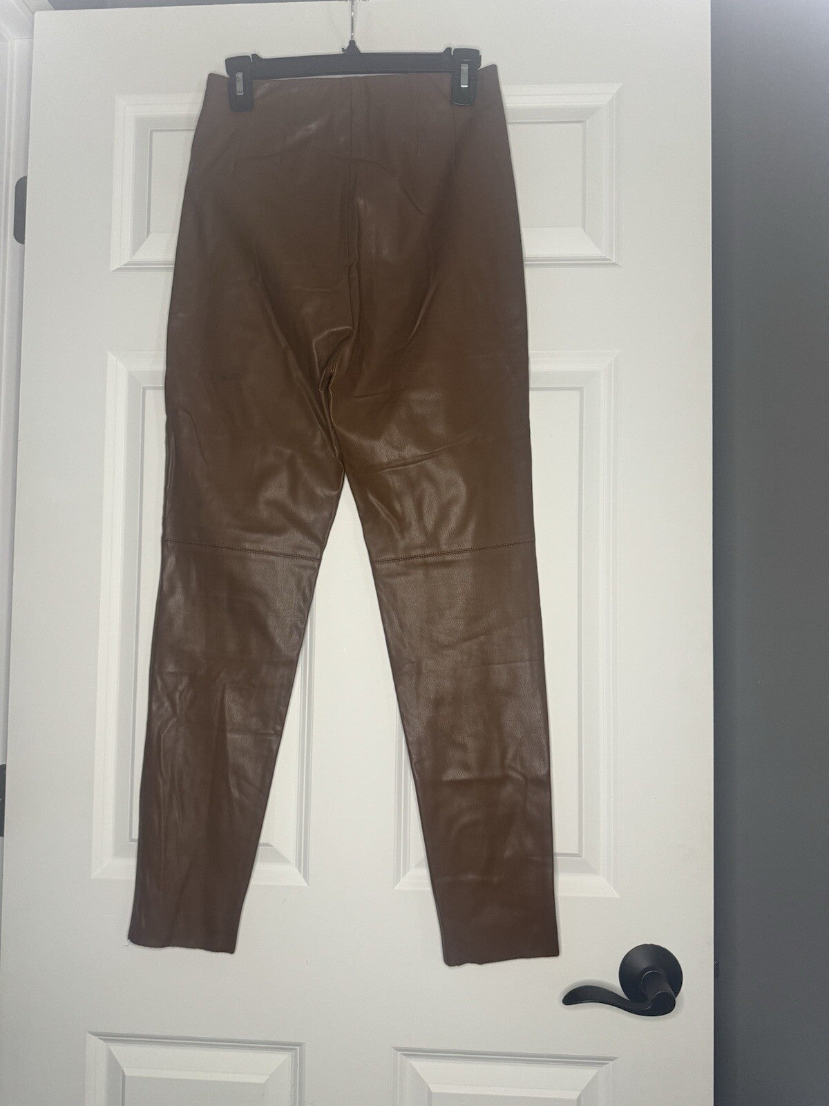 Zara Pleather Pants Brown Medium 