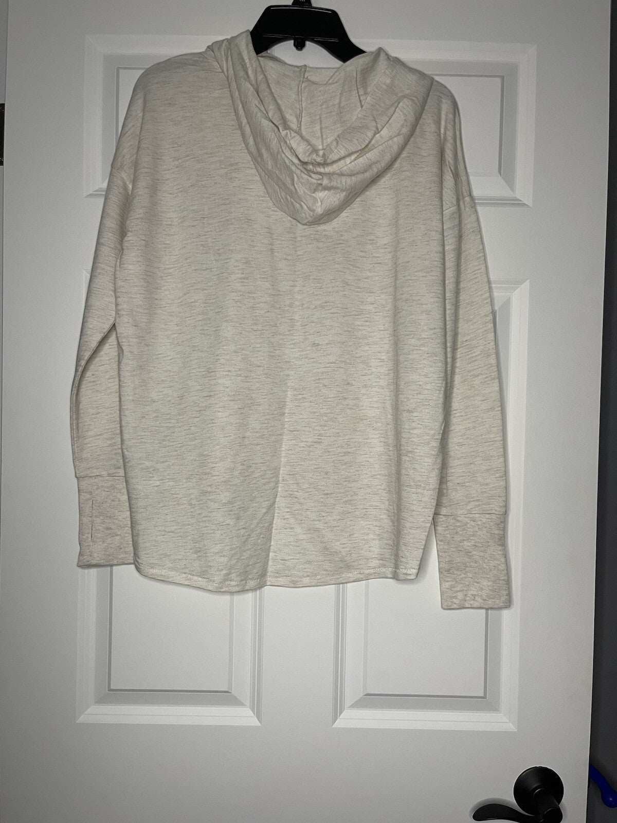 Calvin Klein lightweight hooded sweatshirt beige gray logo medium NWT