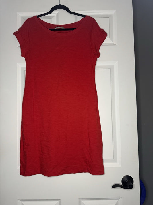 Banana Republic Short Sleeve Dress Medium Red