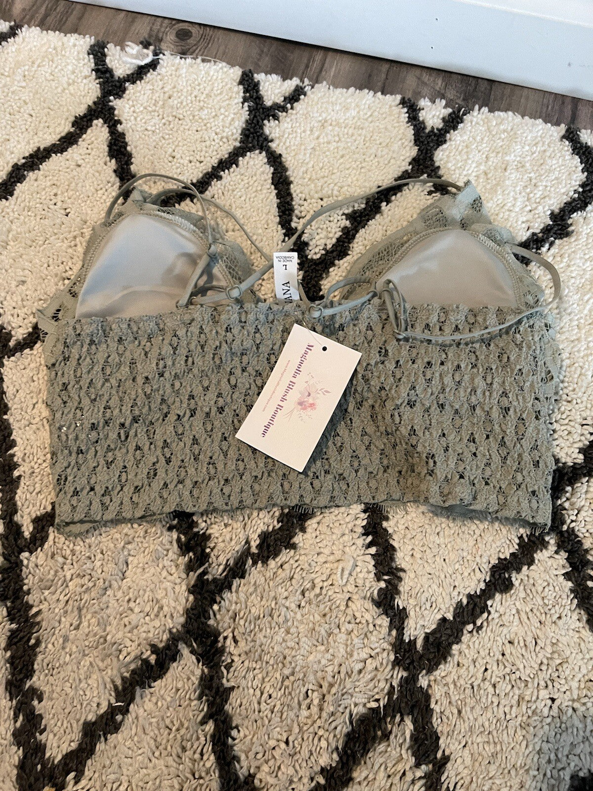 Zenana Bralette Green Large New With Tags 