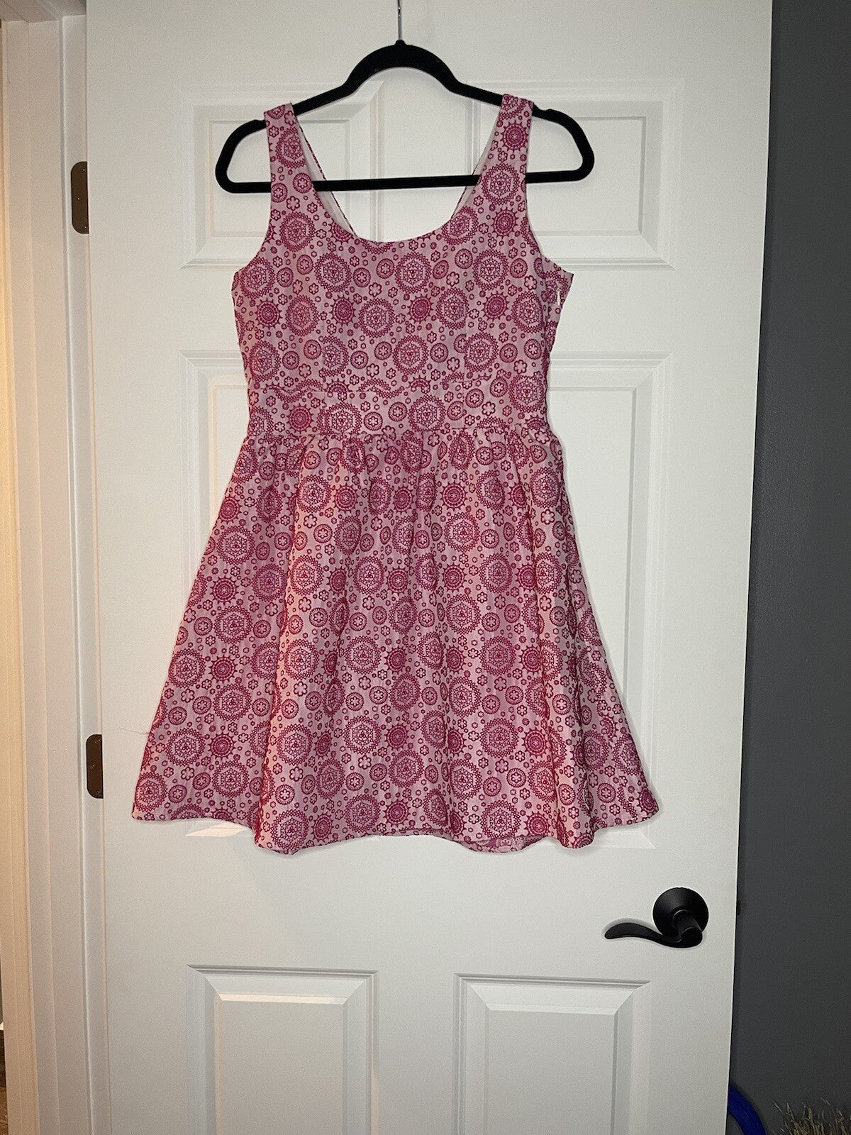 Miami sleeveless dress medium pink w pink stitching nwt