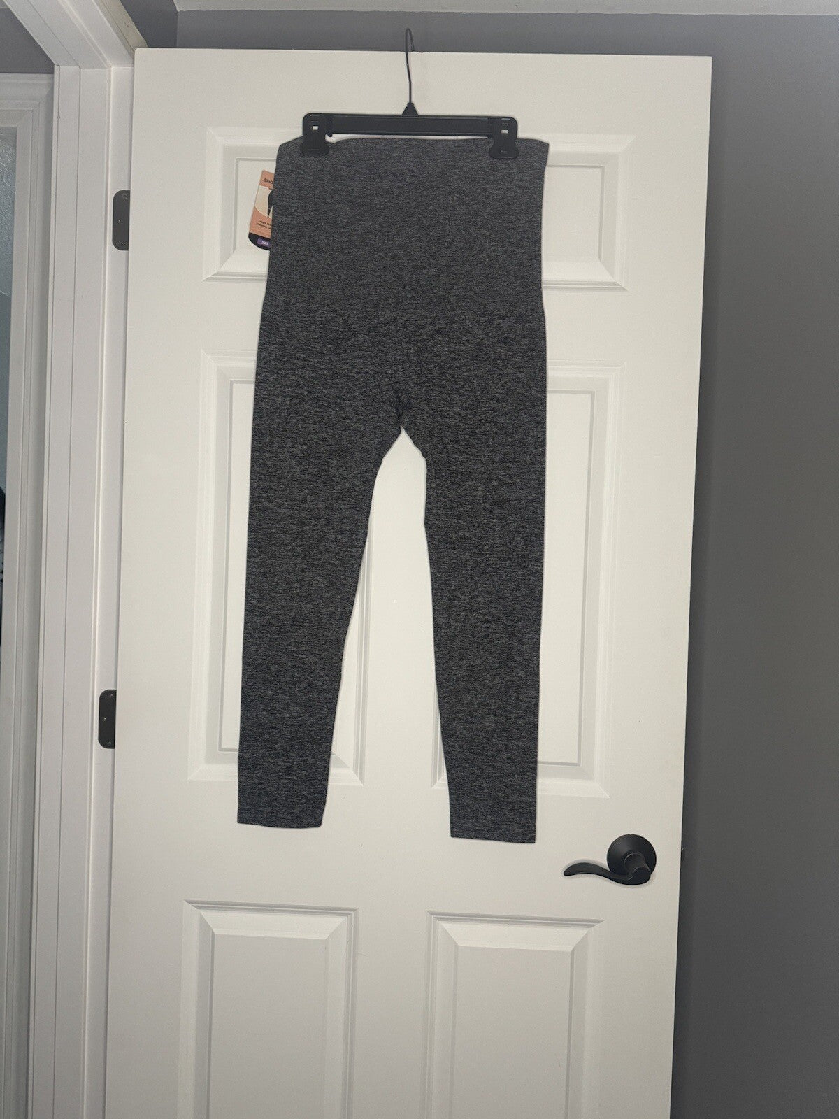 Shapermint High Waisted Shaping Leggings 2xl Black Gray Heathered Nwt 