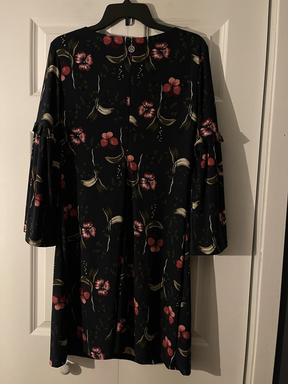 Tommy Hilfiger dress size 10 navy pink green cream floral