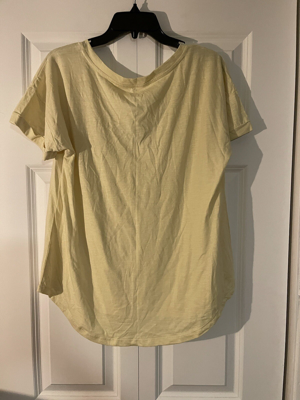 Maurices 24/7 shirt sleeve blouse large light yellow nwt