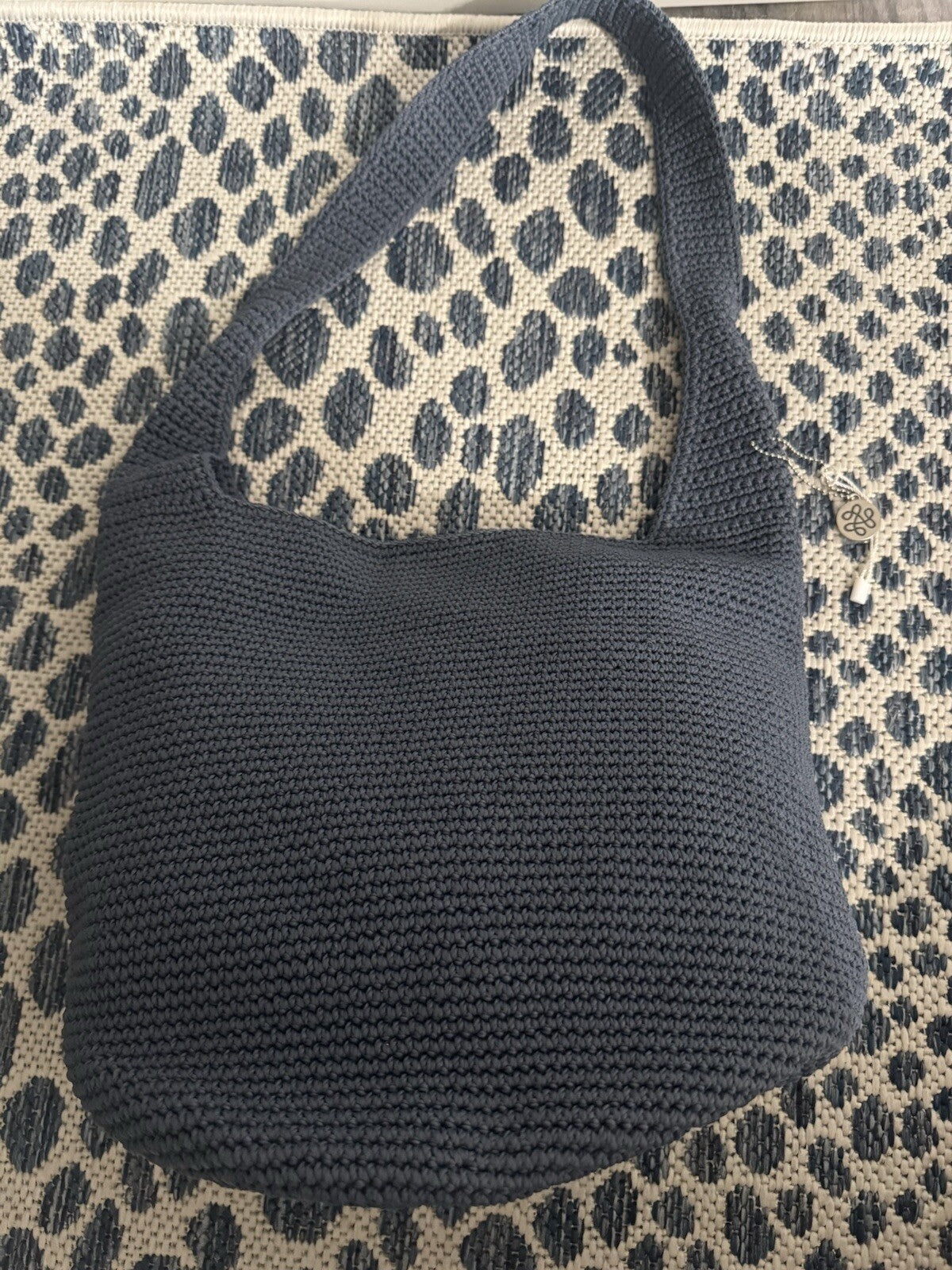 The SAK Crochet Knit Hobo Bag Blue New