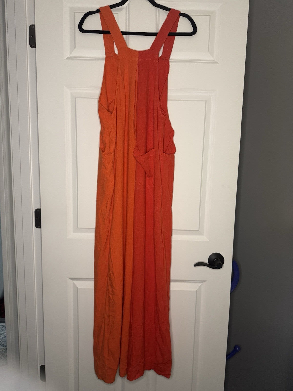 Bibi Medium Overalls 2 Tone Orange Maroon Pocket 