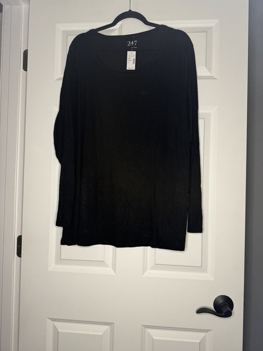 Maurice’s 24/7 Long Sleeve Blouse 3x Black Nwt 