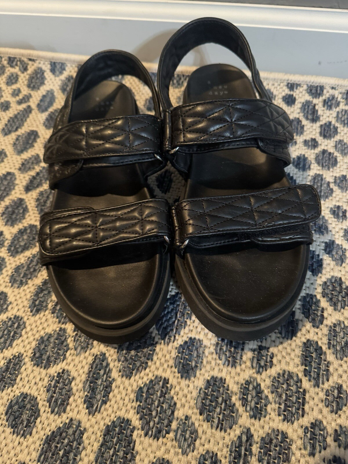 A New Day Black Strap back Sandals Size 10