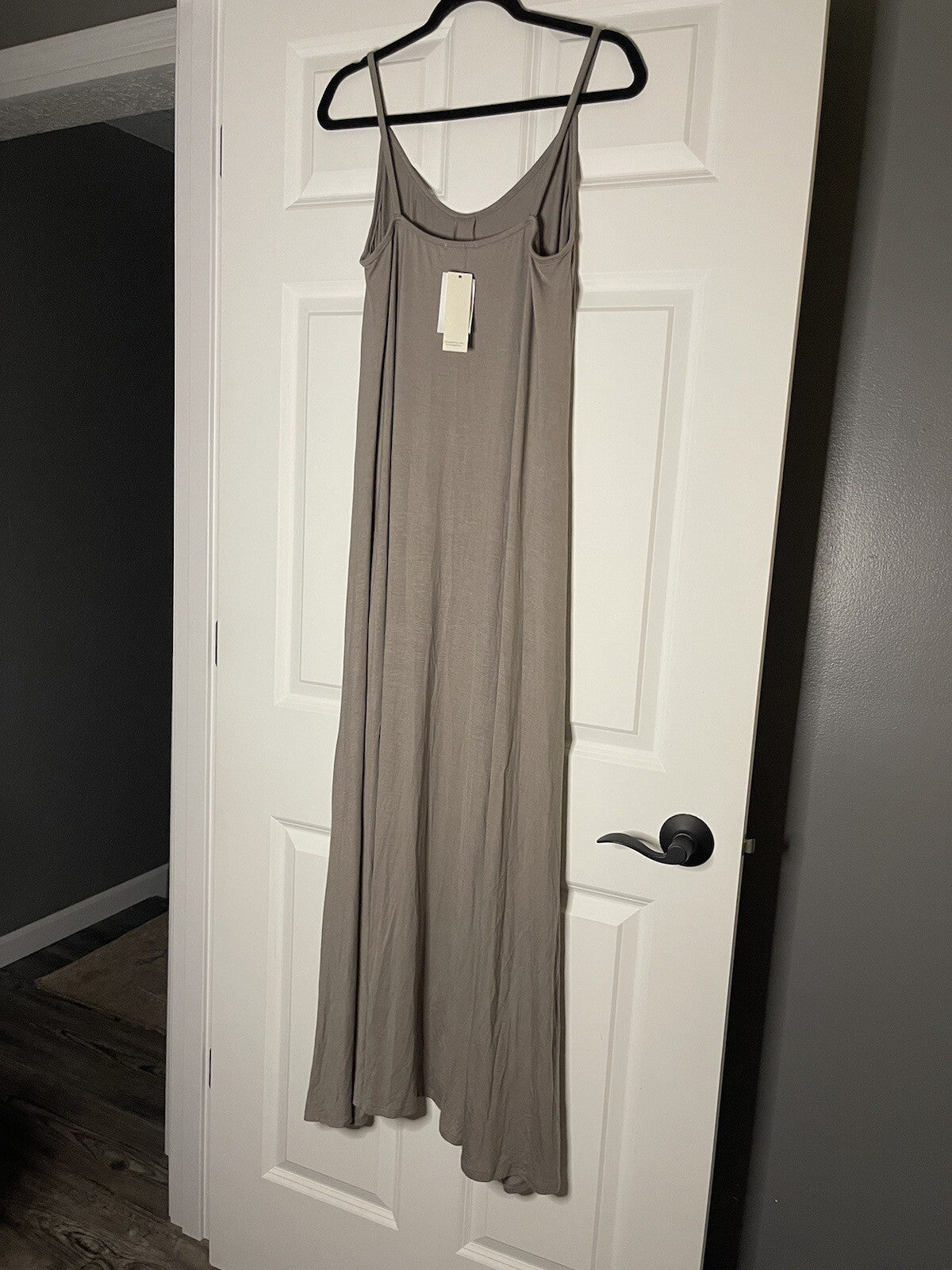 Loevappella Sleeveless Maxi Dress Xl Taupe Nwt 