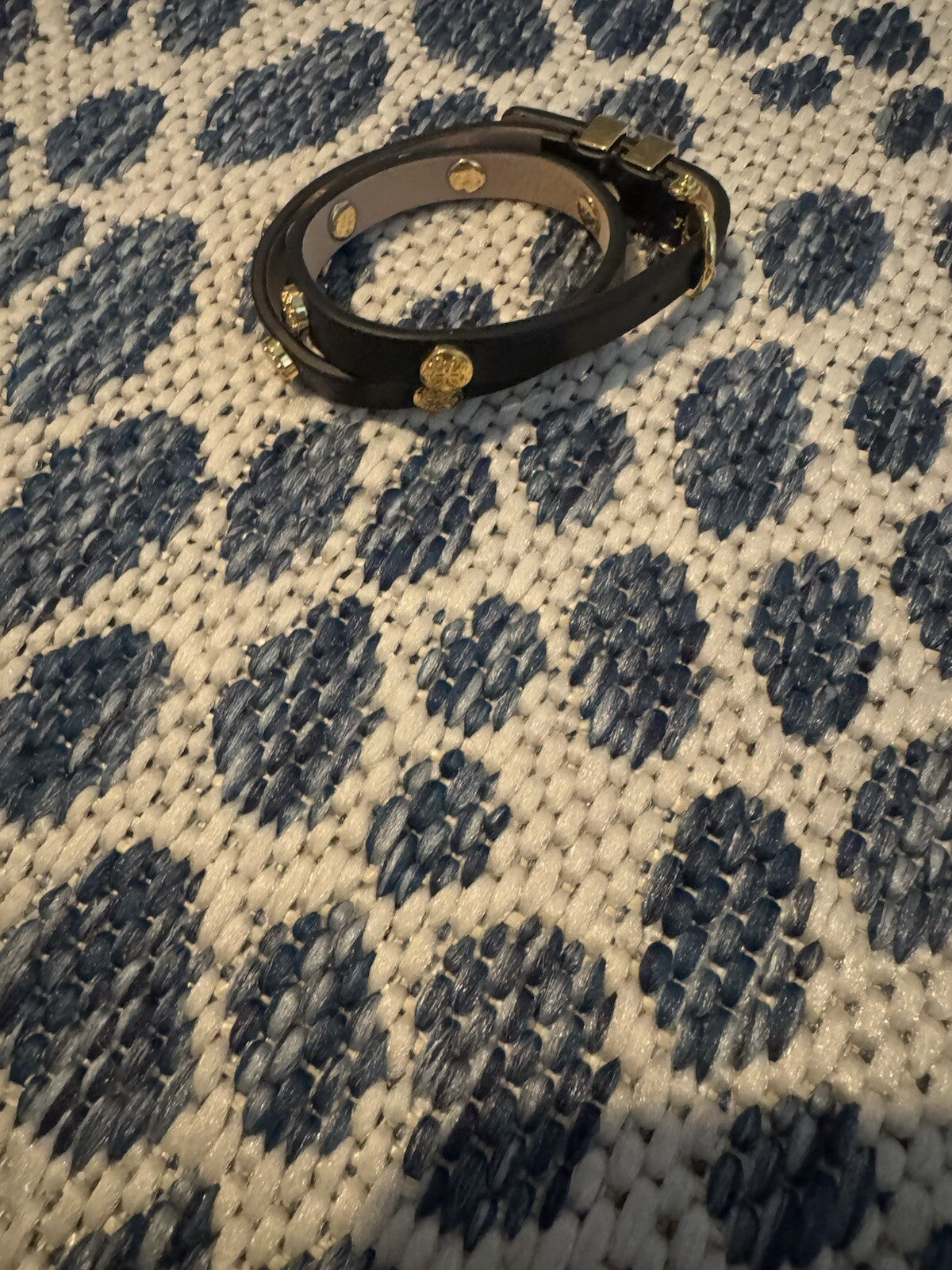 Rustic Cuff Black And Gold Bracelet 