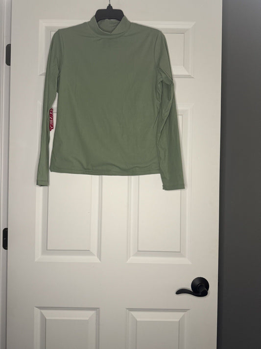 Pumiey Long Sleeve Turtleneck Top Green Xl Nwt 