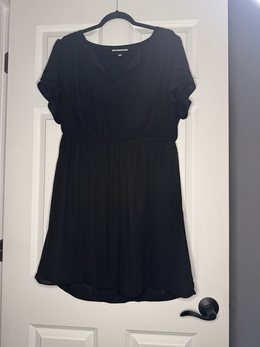Dr2 Short Sleeve Dress Xl Black W Drawstrings Worn Once 