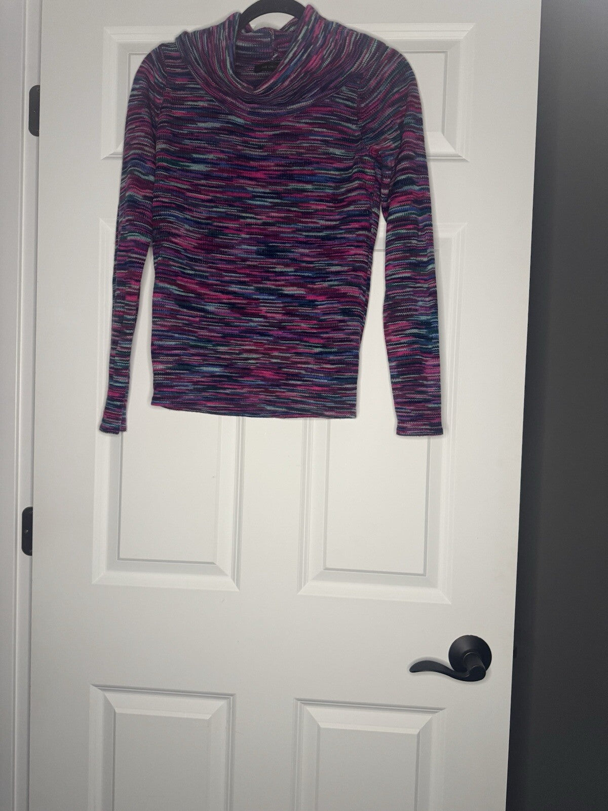 The Limited Cowl Neck Sweater XS Pink Blue Green Stripe