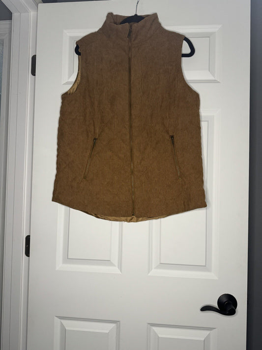 Easel Large Corduroy Vest Brown 