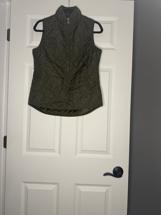 Old Navy Quilted Vest Small Green 