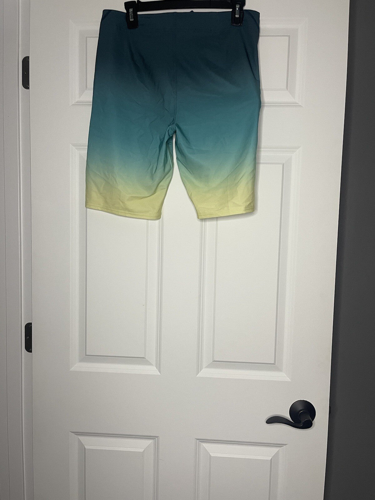 O’Neill At The Knee 20” Stretch Swim Trunks Green Yellow Blue Nwt 