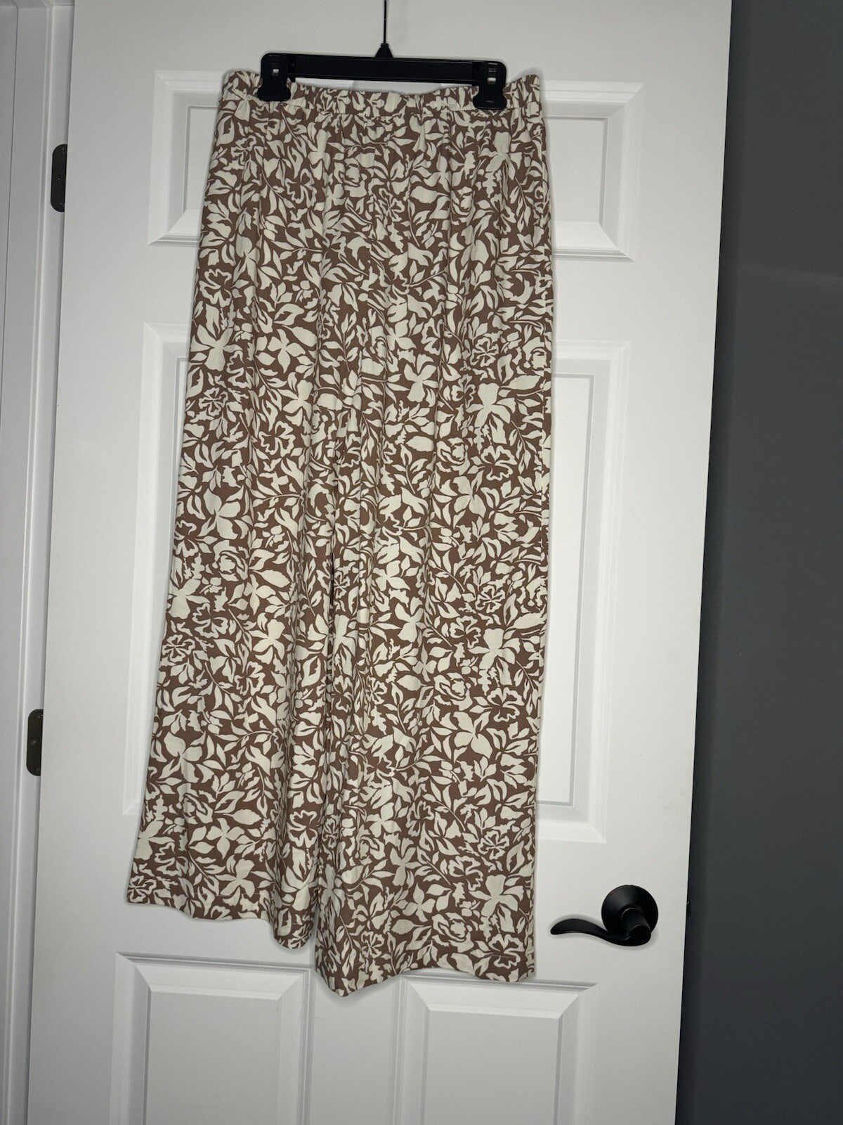 Z Supply Large Remi Shadow Reef Pants Brown Cream Print Nwt 89