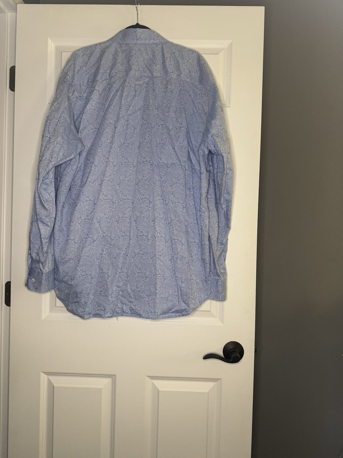 Bugatchi Long Sleeve Button Up Xxl Multi Blue Paisley Print 