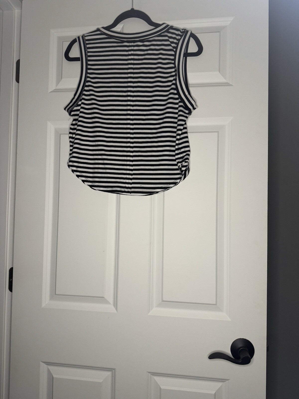 Zeagoo Sleeveless Top Xl Black White Stripe Ribbed Nwt 