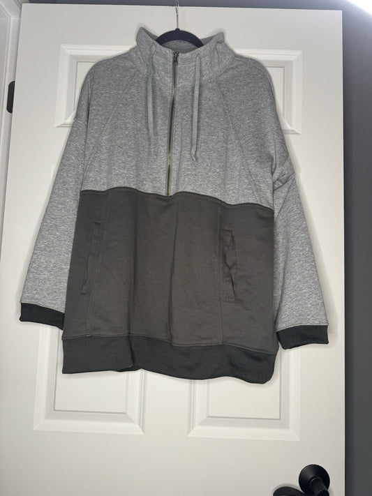 Unbranded Half Zip Sweatshirt 2xl 2 Different Shades Of Gray