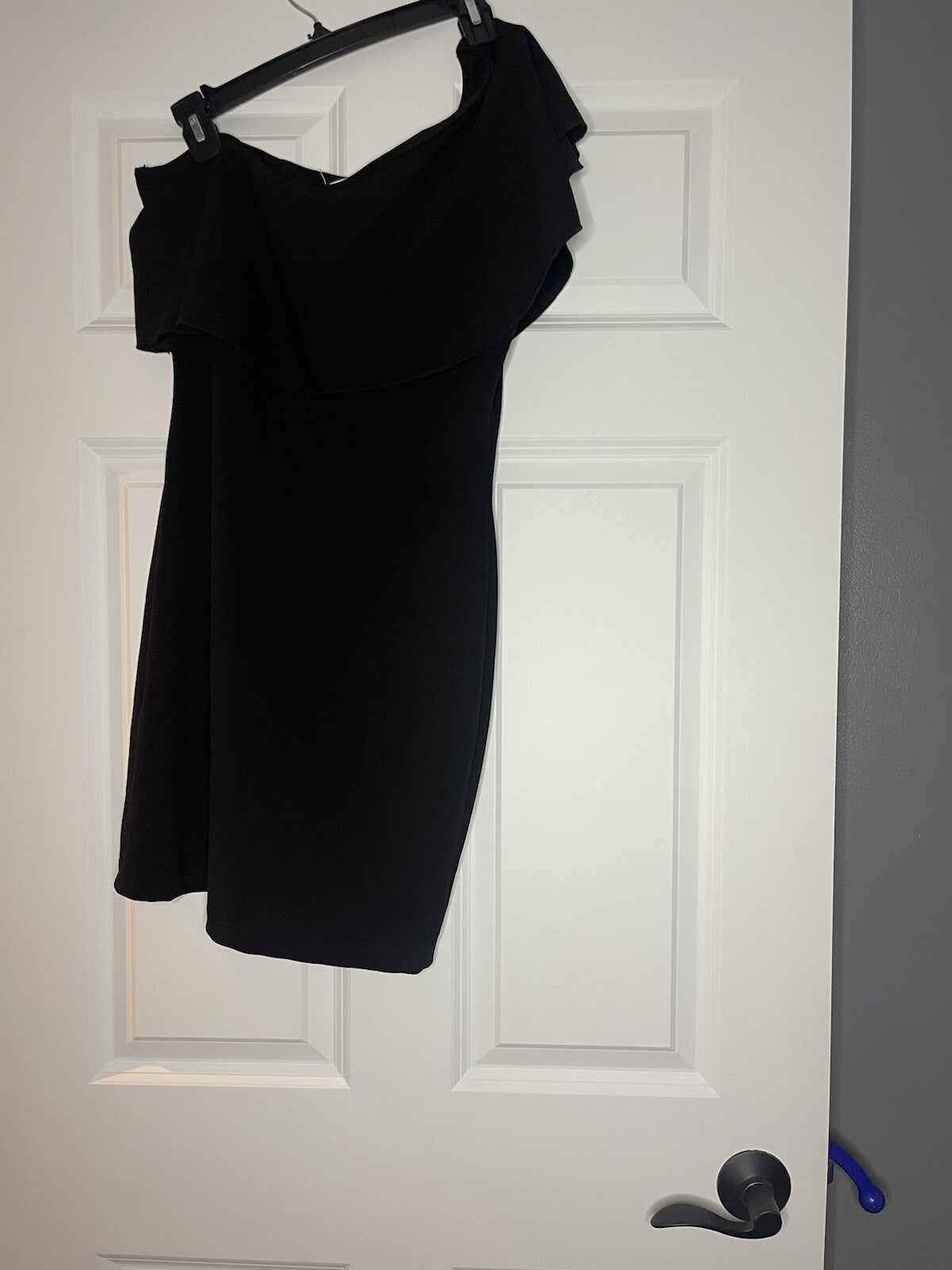 Emerald Sundae one shoulder dress large black 