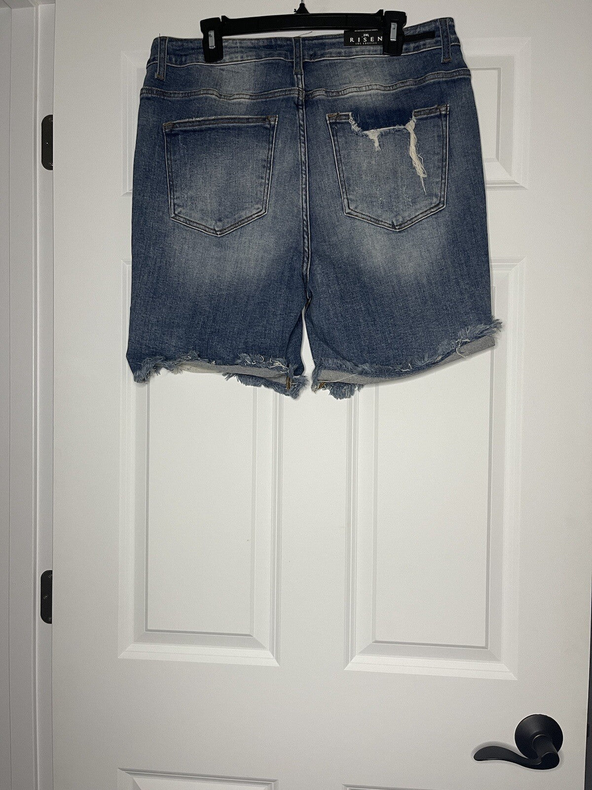 Risen jean shorts izzy distressed cuff denim 2x nwt 