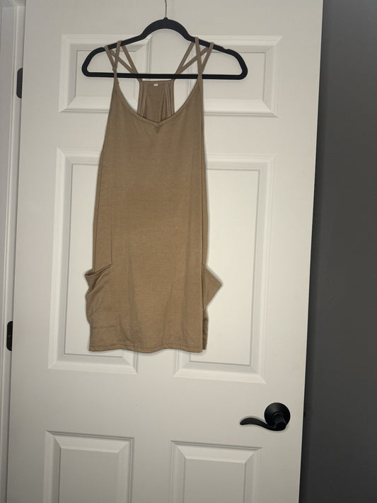 Unbranded Romper Free People Dupe Small Tan Nwot 