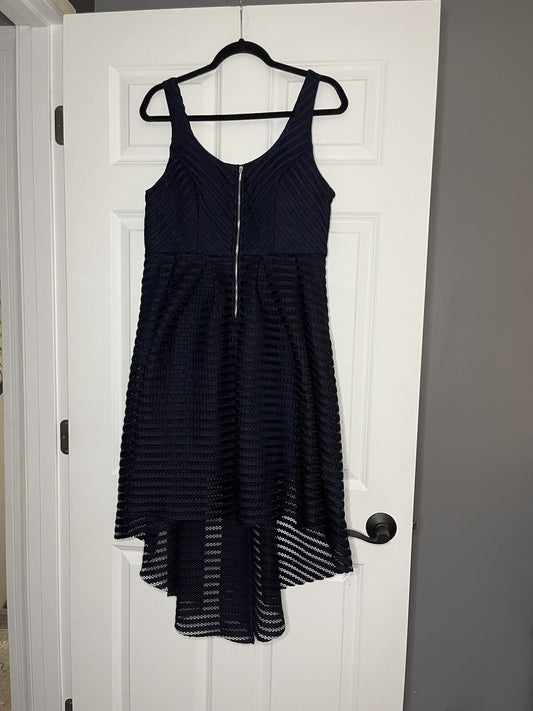 Venus Sleeveless Dress Navy Lace Size 14 With Built In Padding